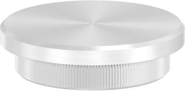 FeNau Rohrstopfen aus Edelstahl V2A in Silber, Durchmesser: 48,3 mm, für 4,0 mm Wandstärke, flach zum Einschlagen - Bild 1