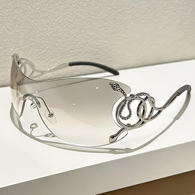 Fable Sonnenbrille Cat-Eye, randlos, weiß, transparent, Damen - Bild 1
