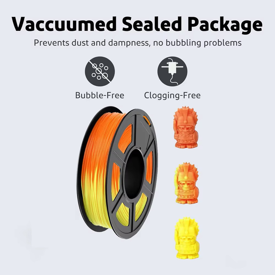 3D Maliang Temperatur-Farbwechsel PLA Filament 1,75 mm für FDM 3D-Drucker, Blau Schwarz Rot Multicolour - Bild 2