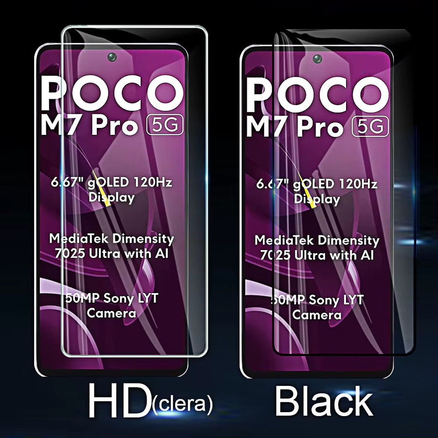 4er-Pack Gehärtetes Glas Displayschutzfolie für Xiaomi Poco M7 Pro 5G M6 M5 M4 M3 Pro, transparente Vollabdeckung Schutzfolie - Bild 2