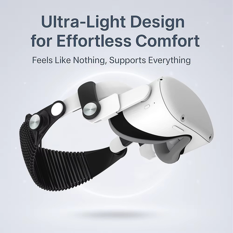 CIVITON XR Elite-Kopfband für Meta Quest 2 in Schwarz – Leichtes VR-Kopfband mit weicher Unterstützung und druckfreiem Design für lange Sitzungen - Bild 3