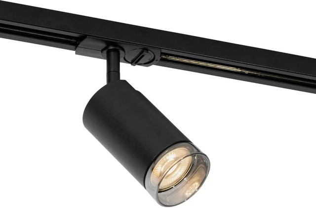 QAZQA Moderner LED-Strahler Iconic Jeana mit Rauchring für 1-phasiges Schienensystem, GU10, Schwarz - Bild 1