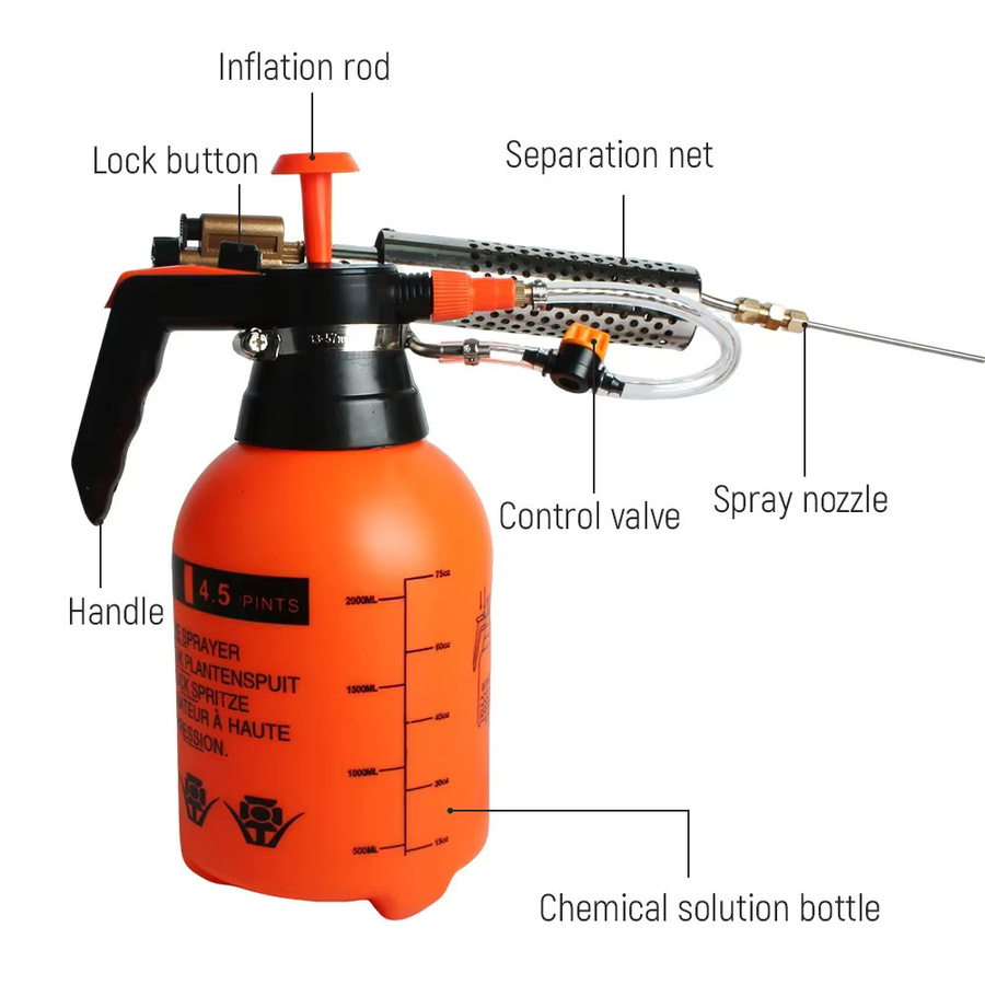 Tragbarer thermischer Nebelgenerator zur Schädlingsbekämpfung und Mückenbekämpfung, 2 l, Orange - Bild 4