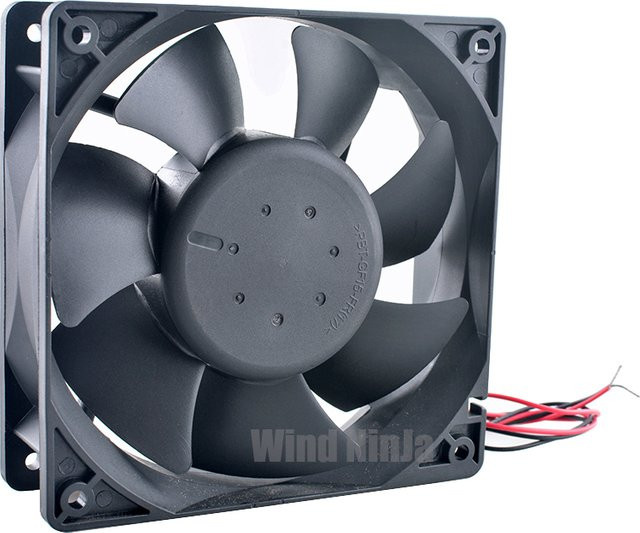 ANCHAOPU Lüfter AFB1212HHE mit Doppelkugellager für Server-Netzteile, DC 12 V, 0,70 A, 2900 U/min, Schwarz, B/T/H: 12 x 12 x 2,5 cm - Bild 1