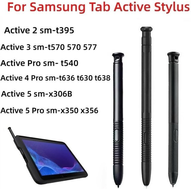 Druckempfindlicher Stylus für Samsung Galaxy Tab Active 2, 3, 4 Pro, Active 5 und Active 5 Pro in Schwarz - Bild 1