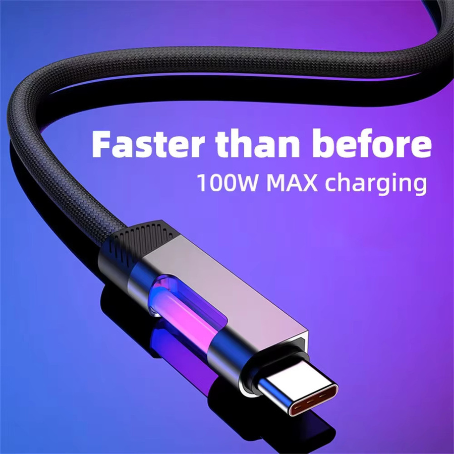 NNBILI USB Typ C zu USB C Datenkabel 100W 5A Schnellladekabel in Schwarz - Bild 4