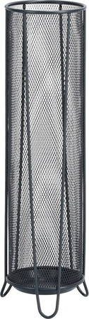 Zeller Schirmständer aus Metall in Anthrazit mit herausnehmbarem Tablett, B/H/T: 14 x 53 x 14 cm