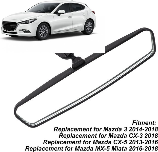 DOACT Innenrückspiegel KD53-69-220B in Schwarz als Ersatz für Mazda 3, CX-3, CX-5 und MX-5 - Bild 1