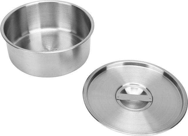 Neoglint Dampfschale aus Edelstahl mit Deckel in Grau/Silber zum Dämpfen von Reis - Bild 1
