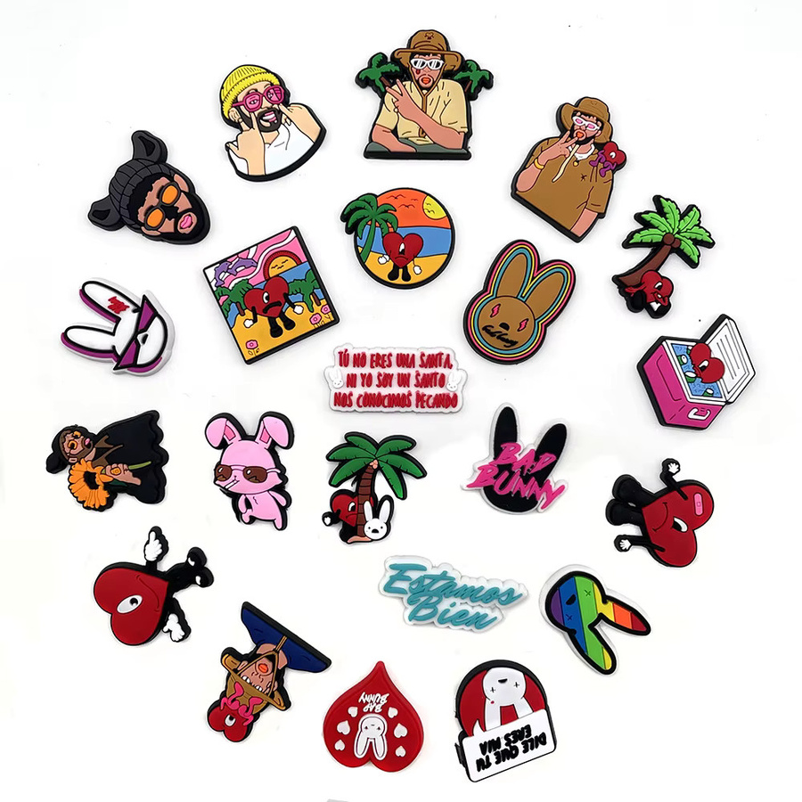 Anime-Kaninchen-Schuh-Charms, 22 Stück/Set, PVC, Unisex - Bild 2