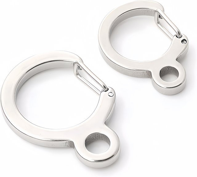 V-REX Schlüsselring Edelstahl, Karabiner, Anhänger - Bild 1