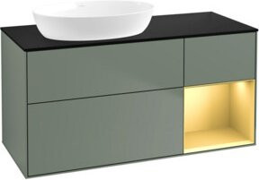 V&B Waschtischunterschrank Finion mit Wandbeleuchtung, Farbe Gold, Breite: 120 cm, Tiefe: 50,1 cm, Höhe: 50,1 cm - Bild 1