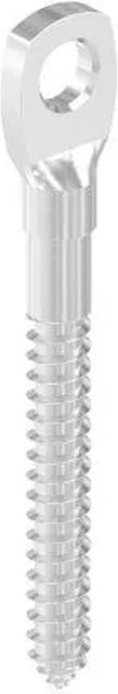 FeNau Augenschraube aus V4A Edelstahl mit Holzgewinde und flachem Kopf, Farbe: Silber, Durchmesser: 6 mm - Bild 1