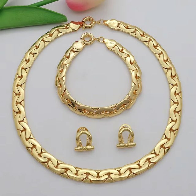Schmuckset 18K vergoldet, Gold, Unisex - Bild 1