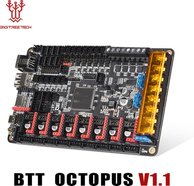 BIGTREETECH BTT Octopus V1.1 32bit Control Board mit TMC2209 und TMC2208 UART für 3D Drucker Upgrade, Schwarz - Bild 1