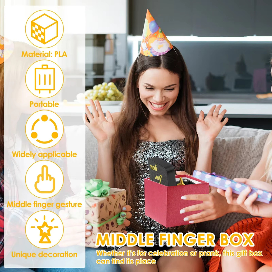 Fun Love Rose Pop-up Überraschungsbox mit Mittelfinger-Streich als lustiges Geschenk für Valentinstag und Weihnachten - Bild 2