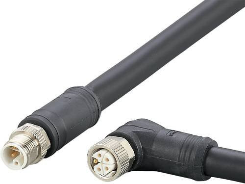 ifm Electronic E12664 Verbindungsleitung mit 5 Polzahl, Stecker gerade und Buchse gewinkelt, schwarz, Länge: 20,0 m - Bild 1