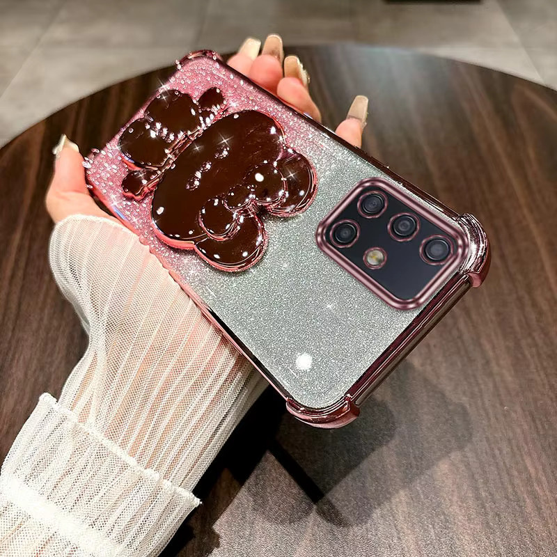 Samsung Handyhülle mit Lanyard für A71 A55 A53 A35 A26 A24 A22 A15 A13 A12 A04 A03 A02 in Silber und Pink - Bild 2