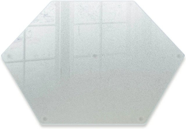 Tulup Schneidebrett aus satiniertem Glas in Sechseck-Form, transparent, B/T: 40 x 34 cm - Bild 1