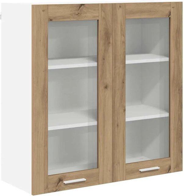 vidaXL Hängeschrank Riga Artisan-Eiche in Braun, moderner Küchenschrank aus Holzwerkstoff, B/T/H: 80 x 31 x 80 cm - Bild 1
