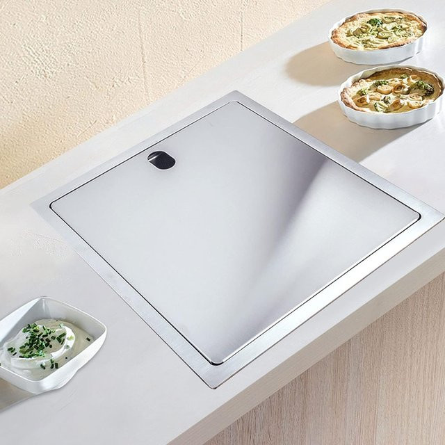 Bymaocar Drop-In-Küchenspüle aus Edelstahl mit Abdeckung in Silber, B/T/H: 35 x 29,6 x 23 cm - Bild 1