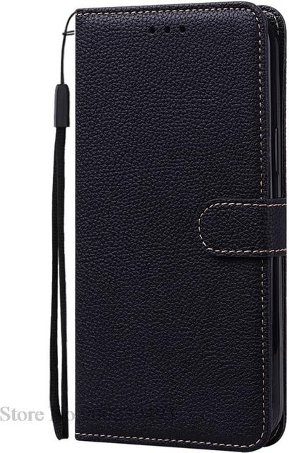 Leder-Wallet-Schutzhülle für Xiaomi Mi 8, Mi 8 Lite, Mi 8 SE und Mi 8 Pro in Schwarz - Bild 1