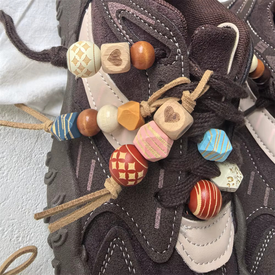 SMATLELF Schuh Charm, Schmetterling, Holz Perle, Maillard Farbe - Bild 4
