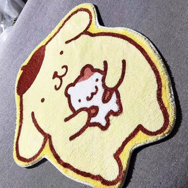 Potdemiel Pompompurin Plüschteppich Gelb mit Kawaii Anime Motiv für Schlafzimmer und Kinderzimmer - Bild 3