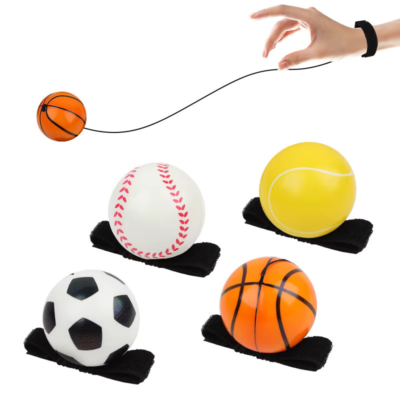 xunyihappy Reaktionstraining-Set, 4-teiliges Set, Hüpfball und Handgelenkschlaufe - Bild 3