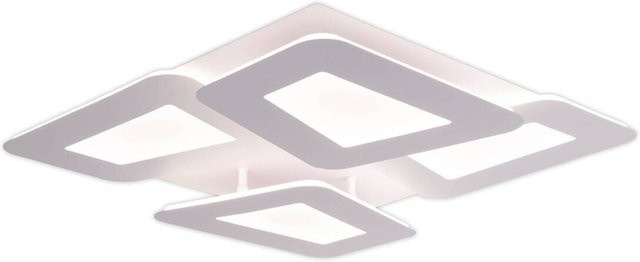 Näve SIMEN LED-Deckenleuchte CCT dimmbar weiß Metall Kunststoff B/H/T: 48 x 8 x 48 cm - Bild 1