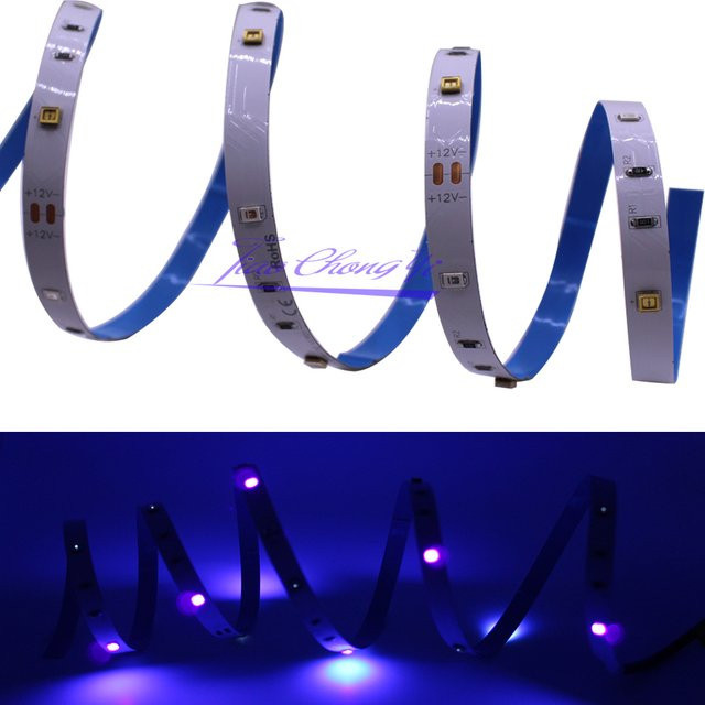 TiaoChongYi DC12V LED Ultraviolett-Keimtötungslampenstreifen mit UVC 270nm und UV 395nm Lichtband in Weiß - Bild 1