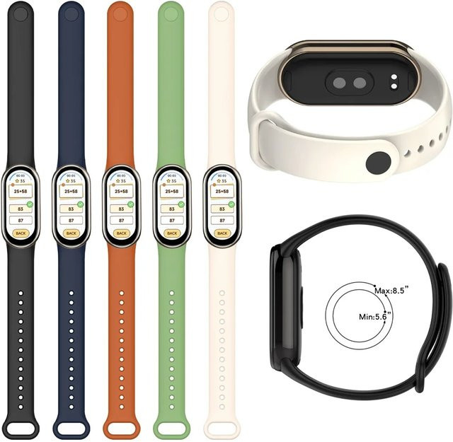 Uhrenarmband Silikon, Xiaomi Mi Band 8-8 NFC, Unisex, wasserdicht - Bild 1