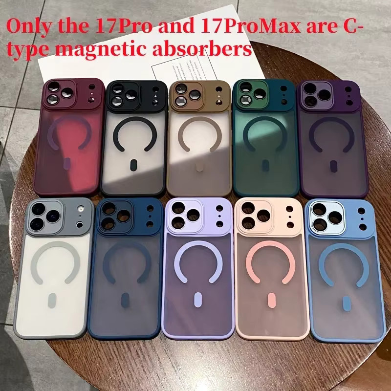 MagSafe kompatible iPhone Handyhülle mit mattem und transparentem Linsenschutz für Apple iPhone 17 16 15 14 13 12 11 Pro Max und Plus Modelle - Bild 3