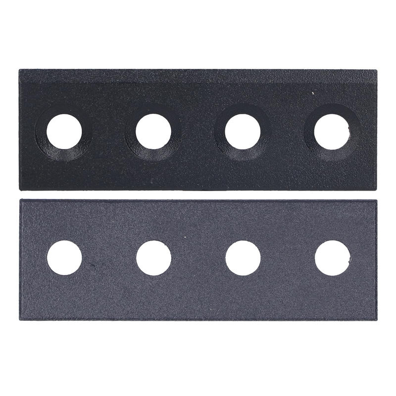 Neoglint Scheunentorschienen-Anschlussplatten-Kit aus Kohlenstoffstahl in Schwarz, B/H: 8 x 2,7 cm - Bild 4