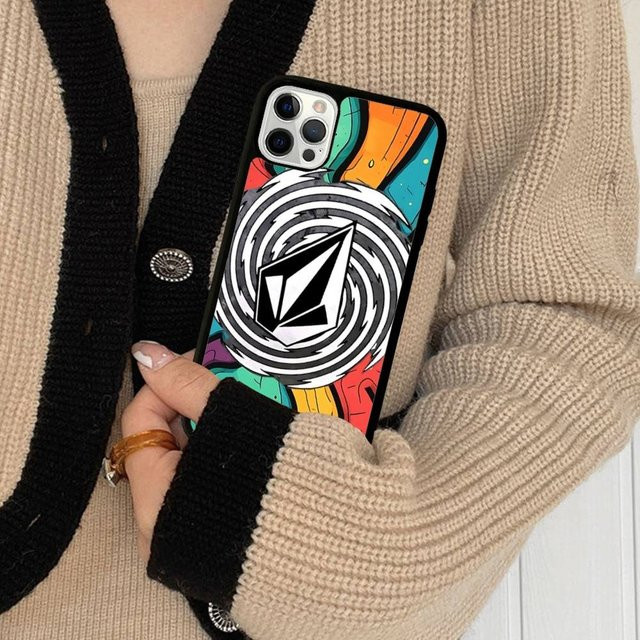 Volcom Logo Handyhülle für iPhone 11 bis iPhone 17 Pro Max, stoßfestes Design aus PC und TPU, Multicolour - Bild 1
