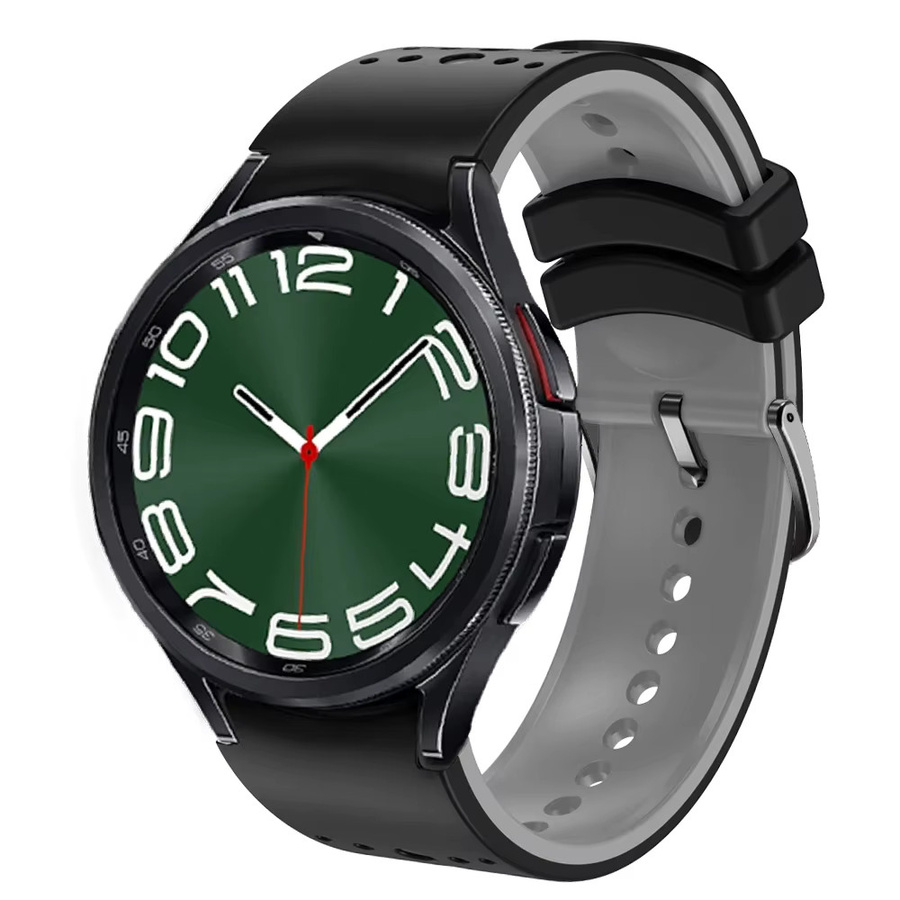QCTOG Uhrenarmband Silikon, Schwarz, Unisex, Klassisch - Bild 3