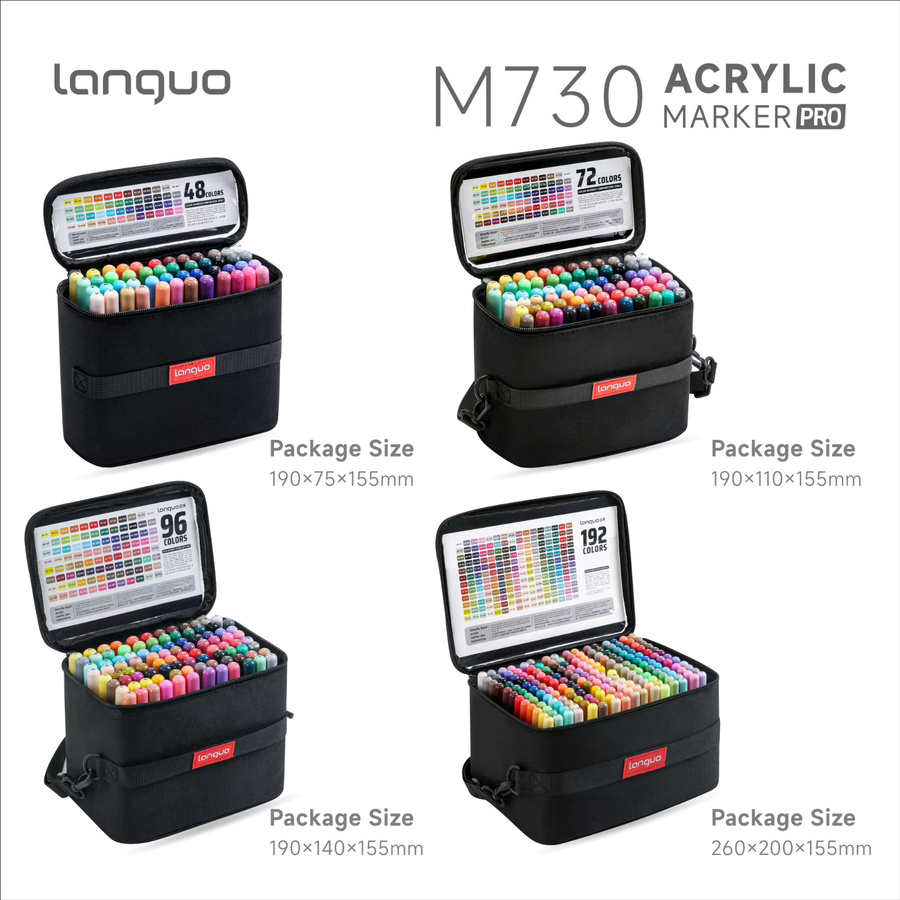 Languo Giant Power Direct Liquid Acrylmarker Pro Multicolour mit weicher Spitze und 1-5 mm Stärkekontrolle - Bild 6