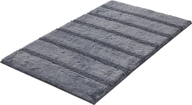 Badteppich MONROVIA in Grau, modern gestreift, Rechteckig, B/T: 120 x 70 cm - Bild 1