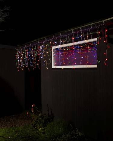 Konstsmide Lichtervorhang Eisregen Außen 24V Mehrfarbig mit 200 Lichtern - Bild 1