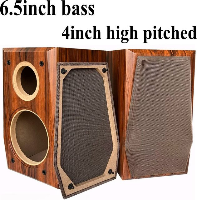 Cbirds Retro-Holz-Lautsprechergehäuse für 6,5-Zoll-Lautsprecher und 4-Zoll-Hochtöner in Braun oder Schwarz - Bild 1