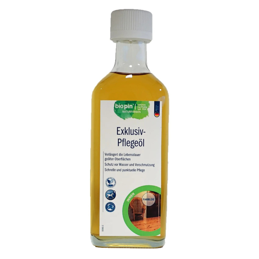 Biopin Exklusiv Pflege-Öl für wasserabweisende Oberflächen in Satin-Matt, 250 ml - Bild 2