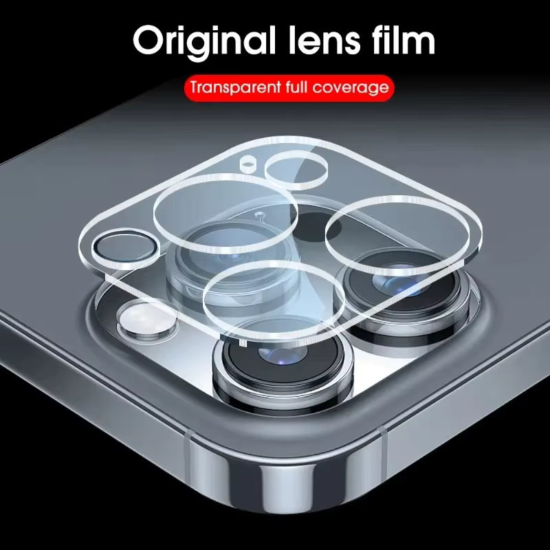 Kamera Objektiv Schutz Glas für Apple iPhone 14 15 16 Pro Max Plus und iPhone 13 Mini, gehärtetes Glas Film, transparent - Bild 2