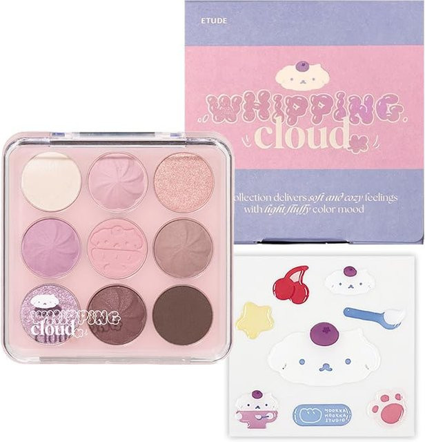 HOOKKA HOOKKA Play Color Wolken-Kollektion Lidschatten Palette, 9 Farben, Weiß - Bild 1