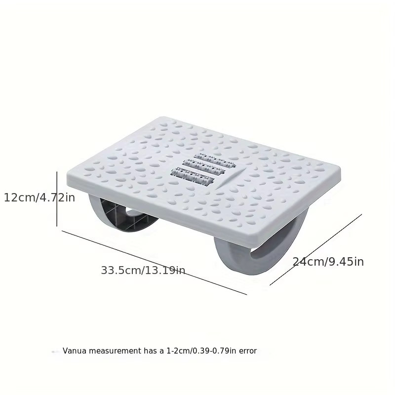 Ergonomischer Massage-Fußhocker von LIUSHADUOLA in Weiß mit Rollen für Home Office und Wohnzimmer - Bild 3
