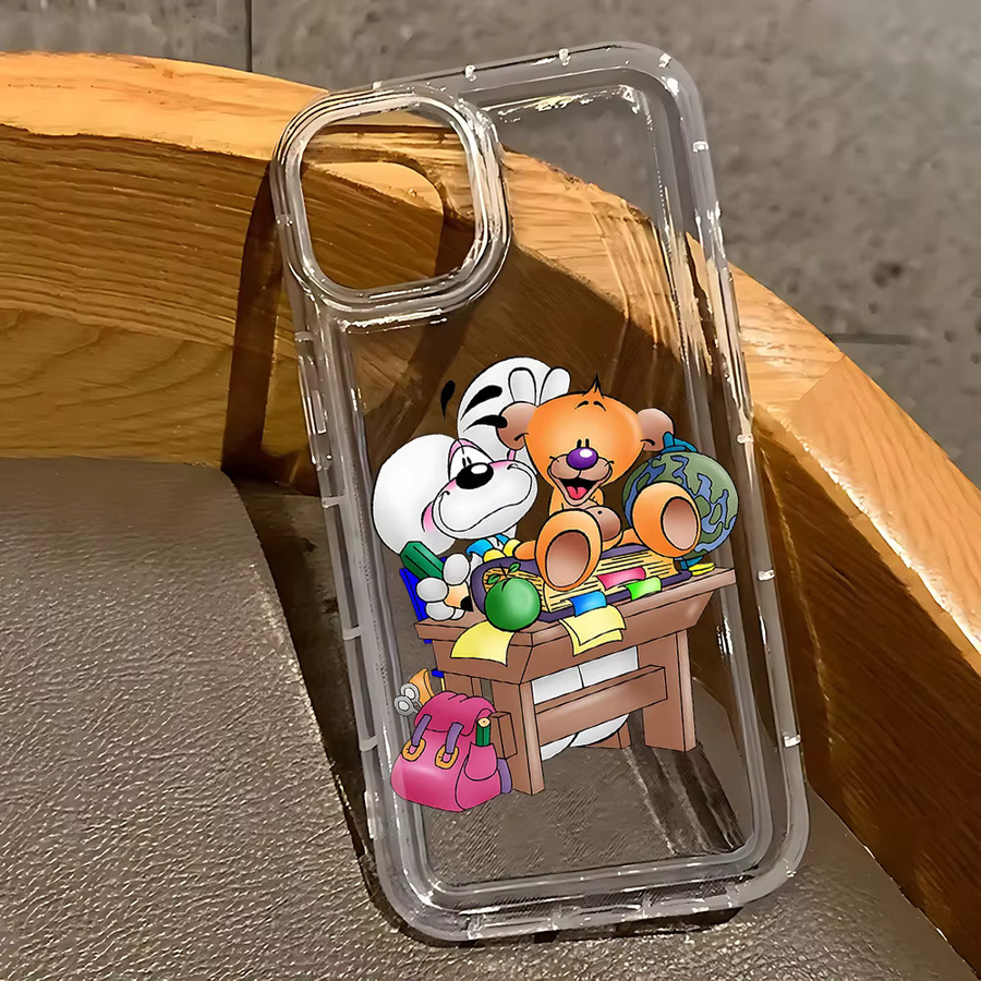 Potdemiel Handyhülle mit Cartoon Studierende Charakteren für iPhone 17 16 15 14 13 12 11 Pro Max Plus X XR XS Max Transparent und Sturzschutz - Bild 2