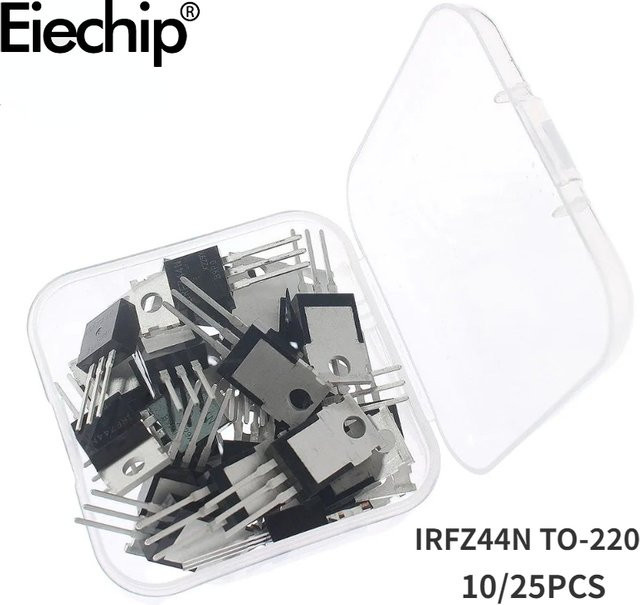 IRFZ44N Mosfet Transistor Kit im TO-220 Gehäuse in Schwarz - Bild 1