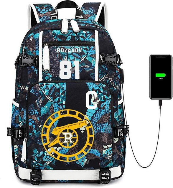3-teiliges Schulrucksack-Set für Schüler aus Oxford-Stoff in Multicolour mit Schultasche und Federmäppchen - Bild 1