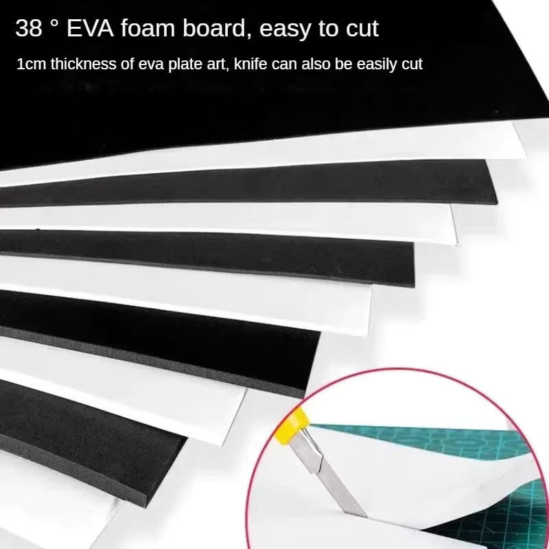 Schallabsorbierende EVA-Schaumstoffplatten in Weiß für Modellbau, Cosplay und Bastelarbeiten, B: 100 cm, T: 50 cm - Bild 2