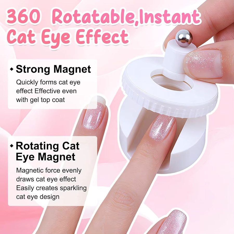 LULAA Nagelmagnet, Pink, Schimmernd - Bild 1