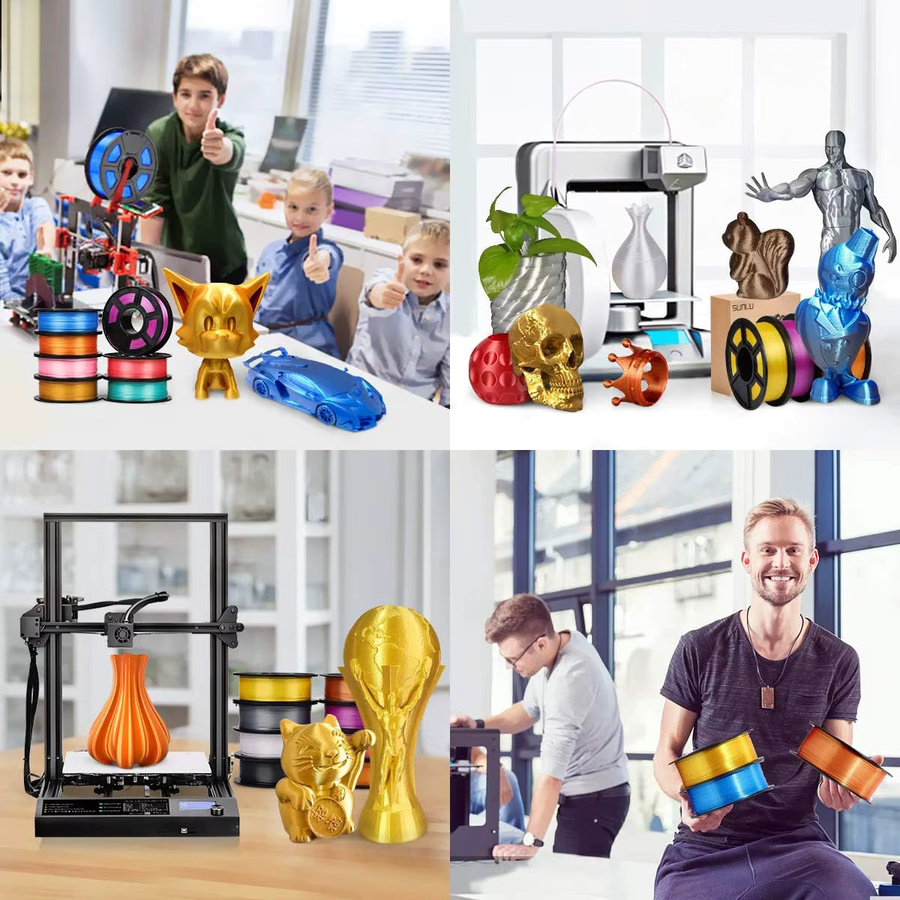 Filajoy3D PLA-Filament 1,75 mm für FDM 3D-Drucker in Seidengrün und Schwarz mit glänzendem Metallic-Effekt - Bild 3